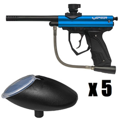 5 sets: Marker Field Viper Spirit .50 cal (blue) with loader