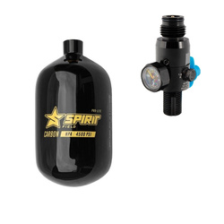 Zestaw Butli Spirit Field HPA Pro-Lite Carbon Tank 4.5k 68ci/1,1L oraz Regulatora Dye LT Throttle 300 bar