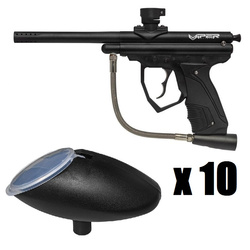 10 sets: Marker Field Viper Spirit .50 cal (black) with loader