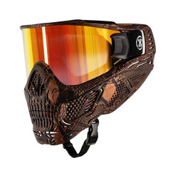 HSTL SKULL GOGGLE SNAKE RED W/ FIRE LENS