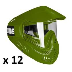 12 pcs: Field Goggle One Single Clear (Olive)