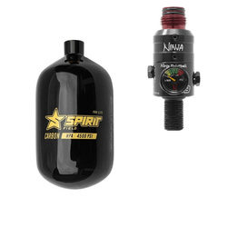 Spirit Field HPA Pro-Lite Carbon Tank 4.5k 68ci/1,1L + Regulator Ninja Pro V3 (red)