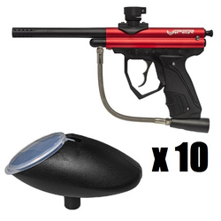 10 sets: Marker Field Viper Spirit .50 cal (red) with loader