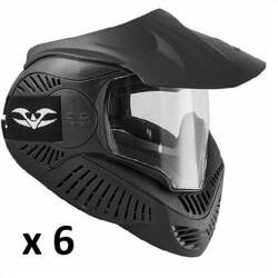 6 pcs: Valken MI-3 Goggle Single Lens (black)