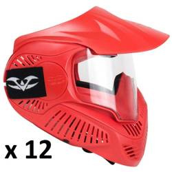 12 pcs: Valken MI-3 GOTCHA Goggle Single (red)