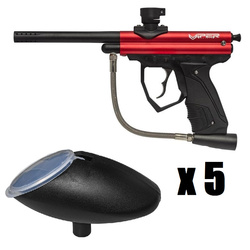 5 sets: Marker Field Viper Spirit .50 cal (red) with loader