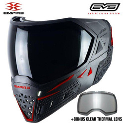 Empire EVS Goggle black/red with 2 lenses