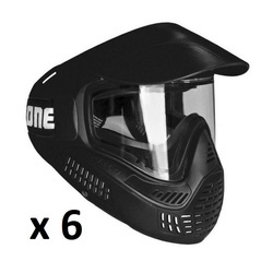 6 sztuk: Maska Field Goggle One Single (Black)