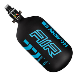 Zestaw butli HK Army Alpha 1.26 l/77ci Abyss (black/turquoise) oraz Regulatora HK Army LP3 300 psi